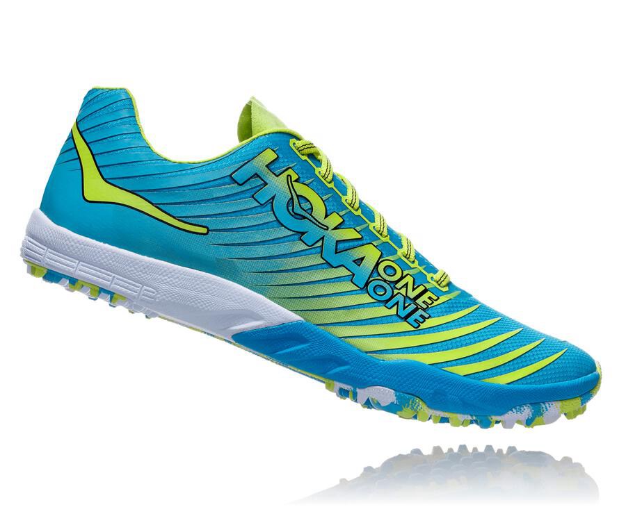 Zapatillas Atletismo Hoka One One Hombre - Evo Xc - Azules/Verde - EBZ351790